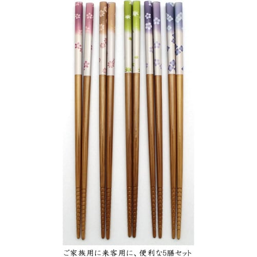 箸 客用 5膳セット 花御前×2