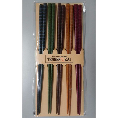 箸 客用 5膳セット 染カブキ 23cm×2