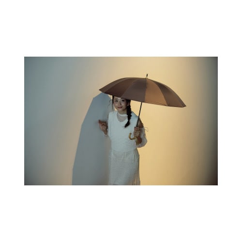 12本骨遮光ショート 江戸 栗皮