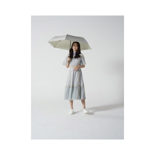 6本骨全天候折りたたみ傘 江戸 生成色