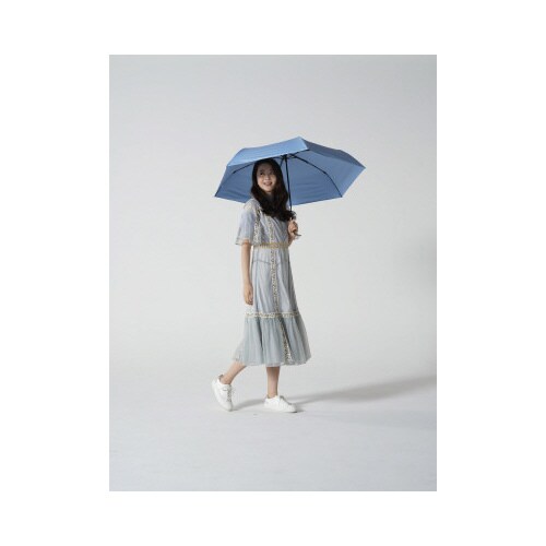 6本骨全天候折りたたみ傘 江戸 天青