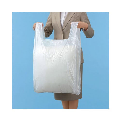 大容量レジ袋乳白 S 0.020mm 450×80