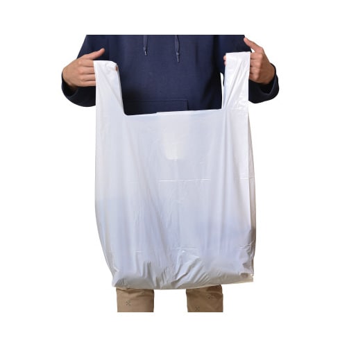 大容量レジ袋乳白 S 0.020mm 450×80