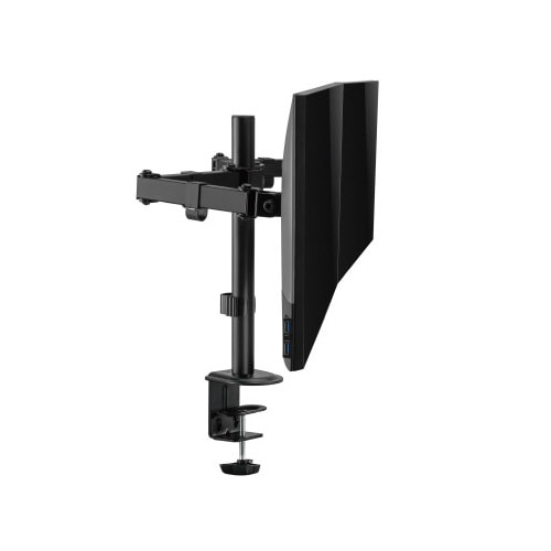 液晶モニターアーム2画面クランプグロメット式BK