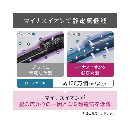 マイナスイオンカールドライヤー 豚毛 白