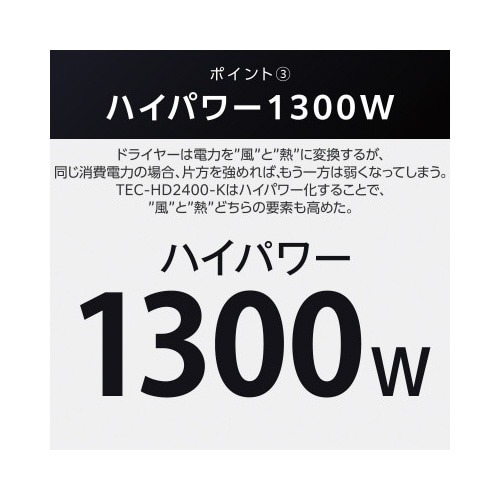 プロテクトイオンドライヤー 速乾 軽量 黒