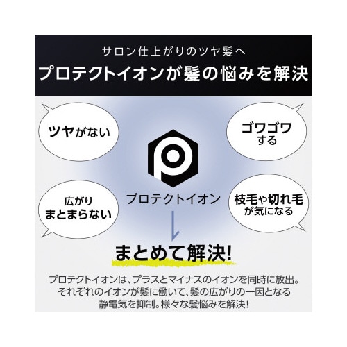プロテクトイオンドライヤー 速乾 軽量 黒