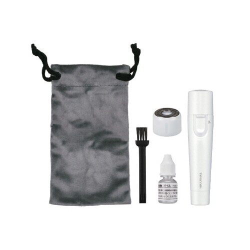 ボディフェイスシェーバー 乾電池式 白