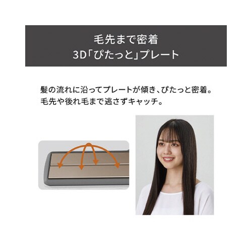 25mmダブルヒーターストレートアイロン 白