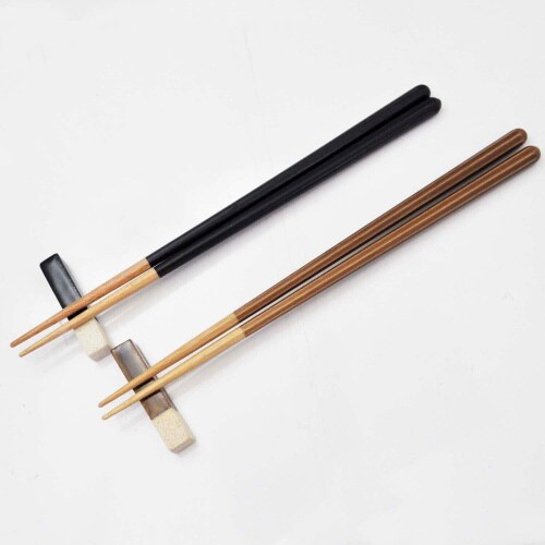 箸 箸置き セット 23cm BK×BR