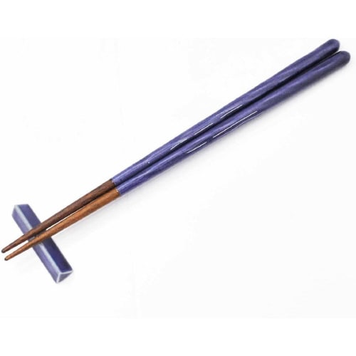 箸 箸置きセット 瑠璃 23cm