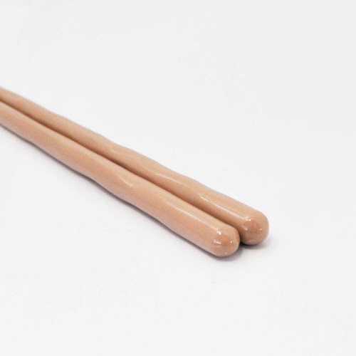 箸 箸置きセット 淡桃釉 23cm