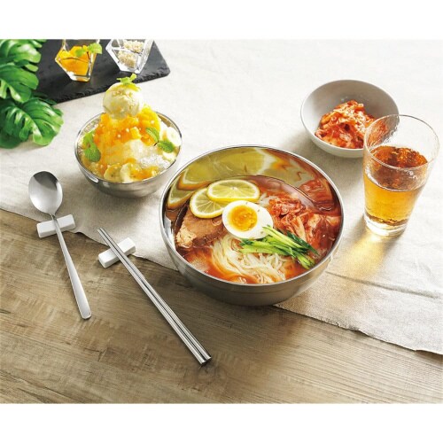 ステンレス どんぶり4点セット スプーン 箸