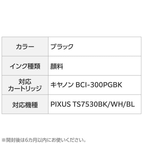 リサイクルインク BCI−300PGBK ブラック
