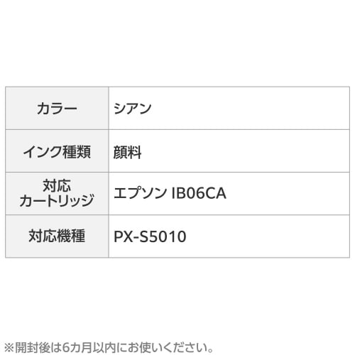 リサイクルインク IB06CA シアン(顔料)