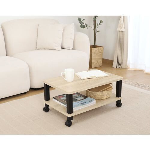 フィット マルチテーブル(キャスター付) オーク