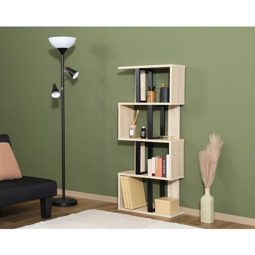 S字ディスプレイラック 4段 オーク