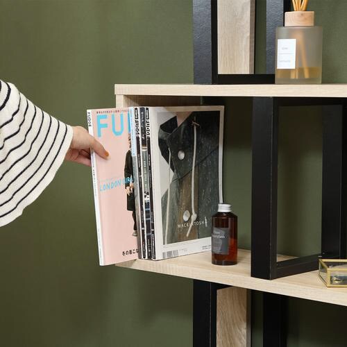 S字ディスプレイラック 4段 オーク