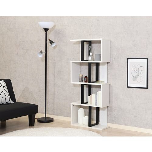 S字ディスプレイラック 4段 オークWH