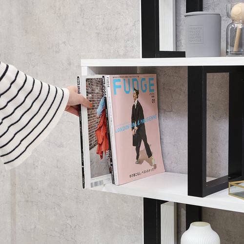 S字ディスプレイラック 4段 オークWH