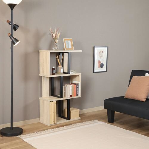 S字ディスプレイラック 3段 オーク