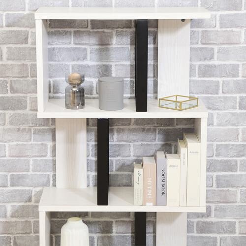 S字ディスプレイラック 3段 オークWH