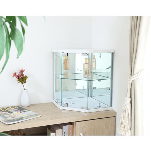 卓上ガラスコレクションケース コーナー WH