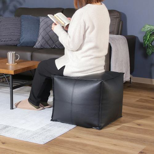 超軽量スツール フロート スクエア BK