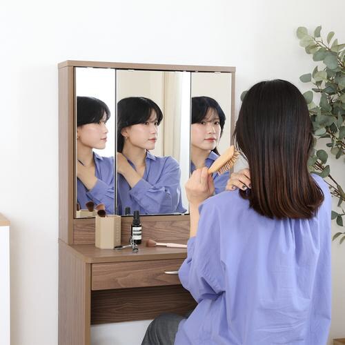 メルルドレッサー(三面鏡)スツール付きBR(3D)