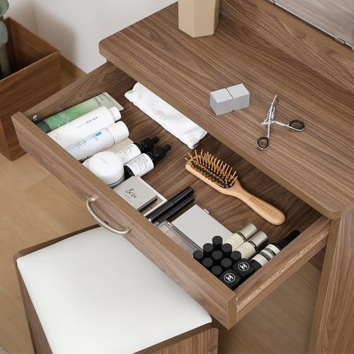 メルルドレッサー(三面鏡)スツール付きBR(3D)