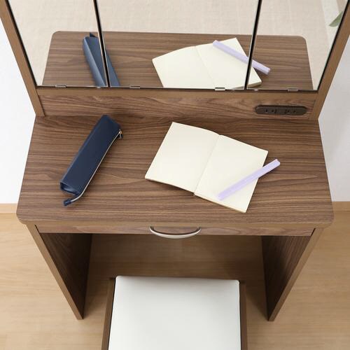 メルルドレッサー(三面鏡)スツール付きBR(3D)