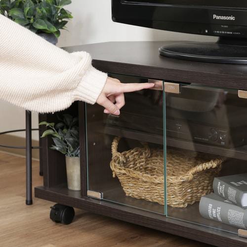 コーナーTVボード ブラウン