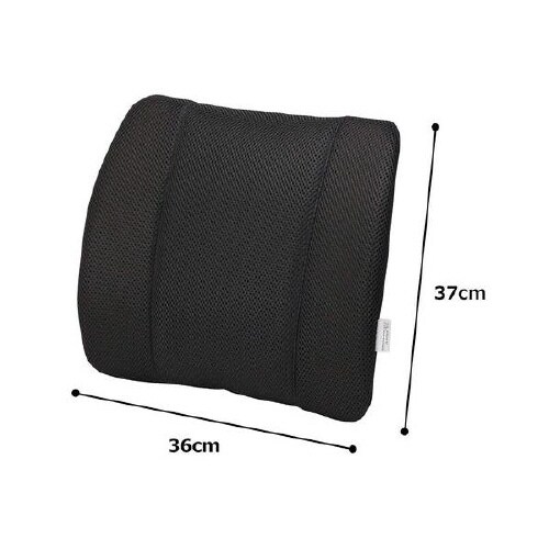 腰枕 爽快メッシュ 37×36×10cm ブラック