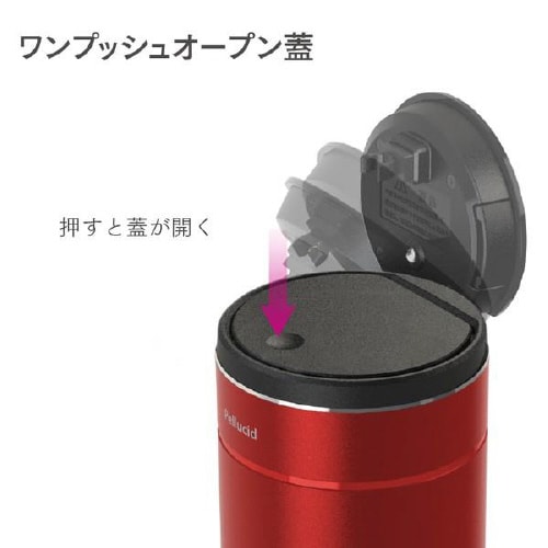 灰皿 メタルシンプルアッシュトレイ レッド