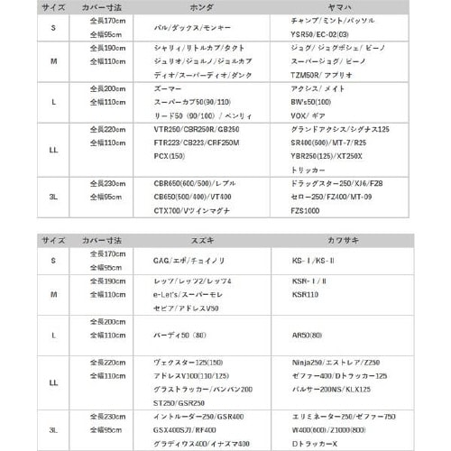 鍵穴付タフタバイクカバー 3Lサイズ