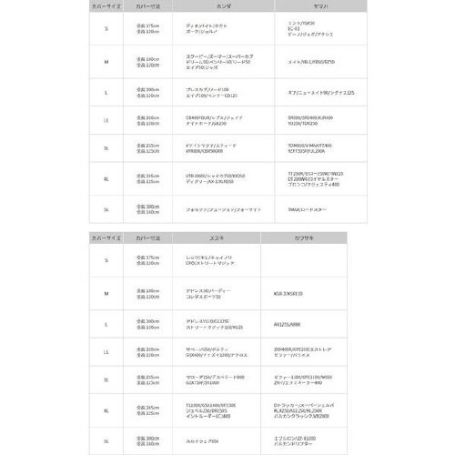 ツートンタフタバイクカバー 5Lサイズ