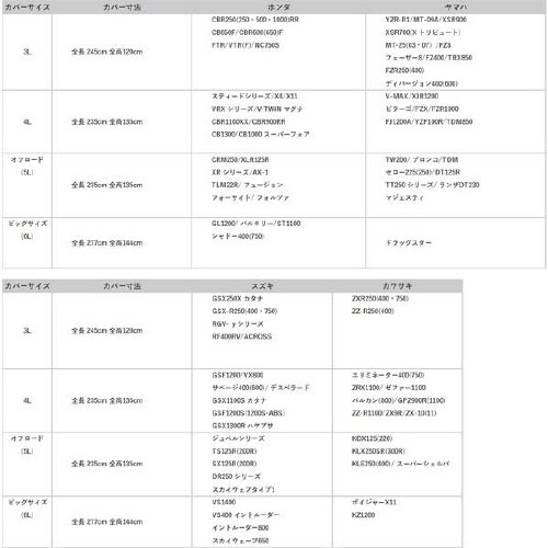 ツーロックバイクカバー 丈夫な厚手生地 シルバー