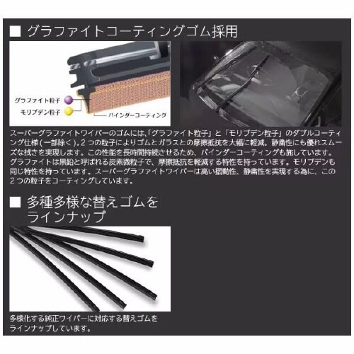 ワイパー替えゴム スーパーグラファイトワイパー