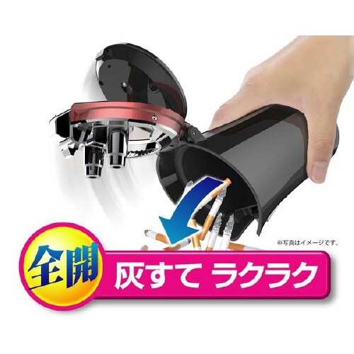 灰皿 ソーラーライトアッシュブラックLED付き