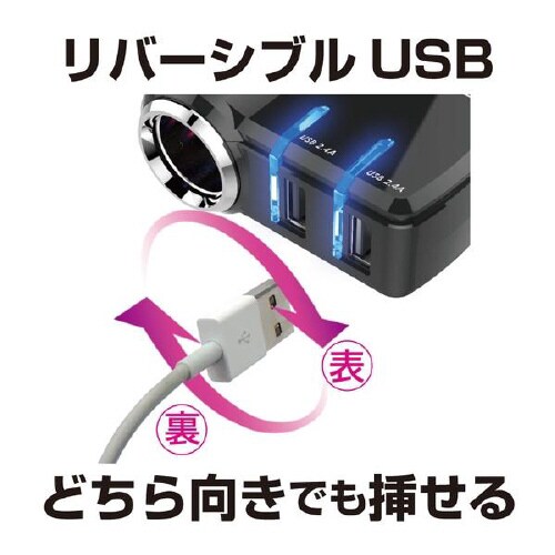 電源ソケット モニターUSBソケット EM−153