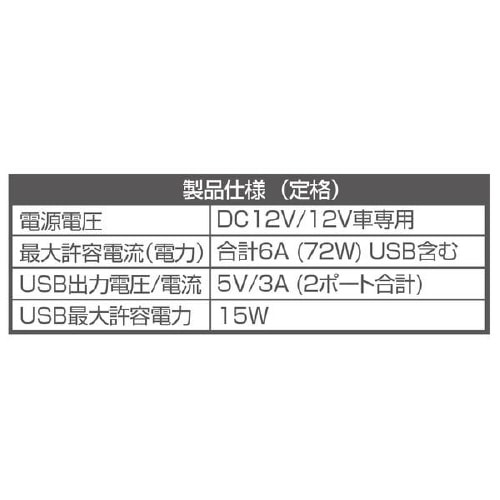 電源ソケットUSB ブラック EM−173