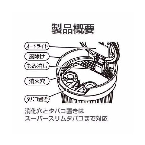 灰皿 ミリタリースタイル ブラック EN−17