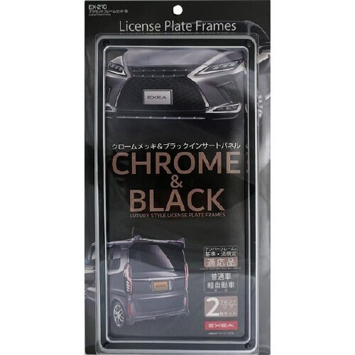 EXEAアクセントナンバーフレームセットシルバー