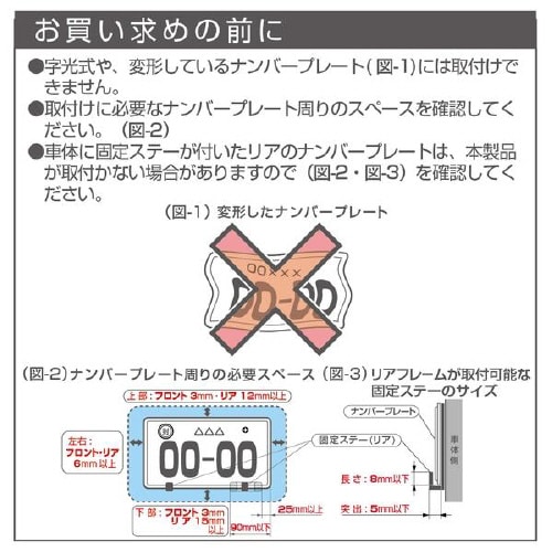 EXEAアクセントナンバーフレームセットブラック