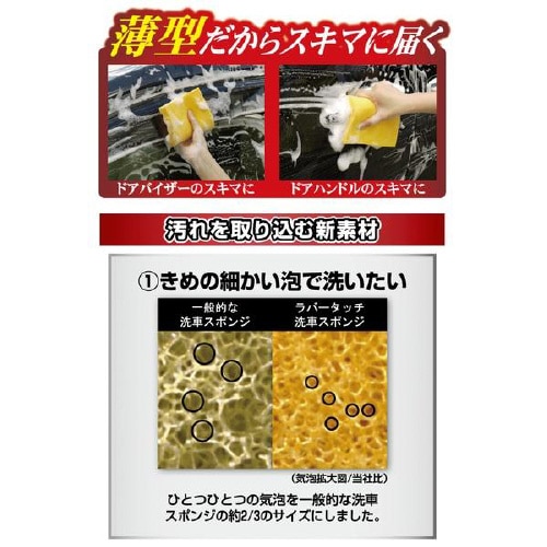 ラバータッチ薄型洗車スポンジ CS−74