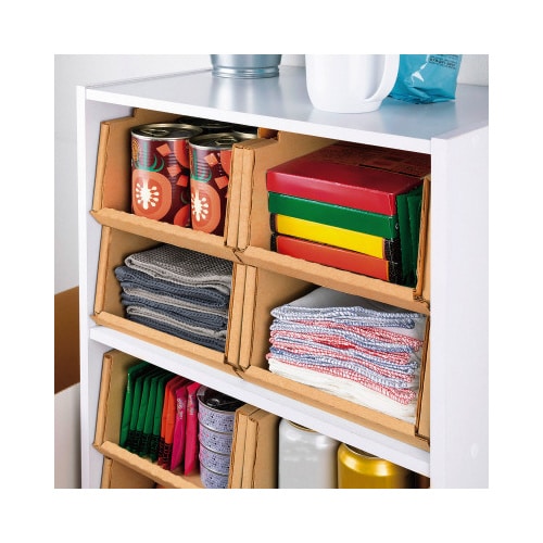 スタッキングコンテナS 8個セット クラフト