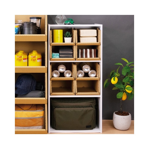 スタッキングコンテナS 8個セット クラフト