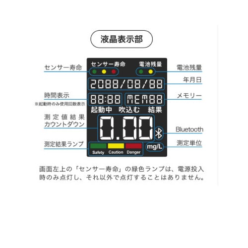 アルコール検知器 燃料電池センサー 認定品
