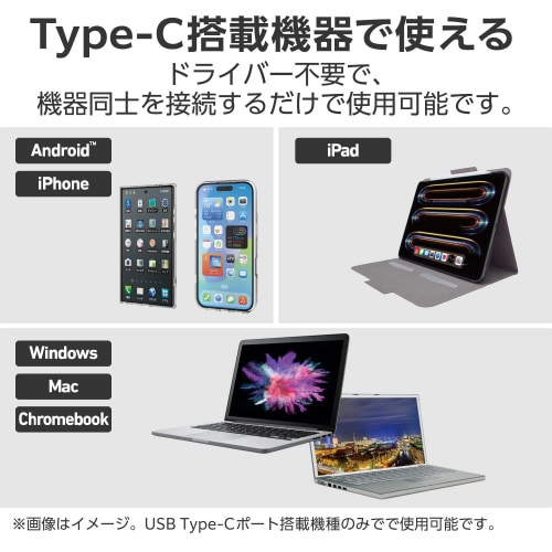 TypeC−DP 変換アダプタ 給電 ブラック