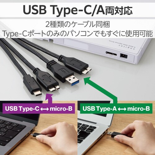外付けブルーレイドライブ USB3.2 超薄型 白